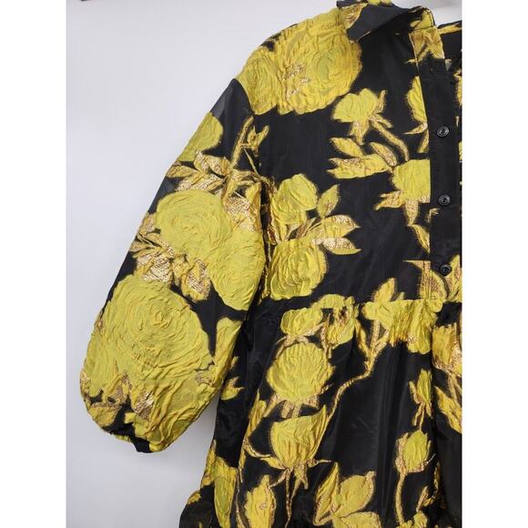 NWT Maeve The Bettina Tiered Shirt Mini Dress Sz LP Jacquard Edition #9H502 - Picture 6 of 12